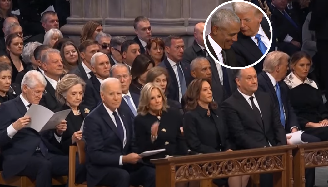 current and former US presidents at Jimmy Carter burial